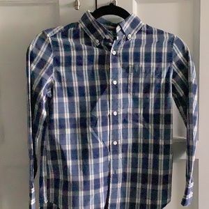 Crew Cuts blue plaid button down size 10 boys